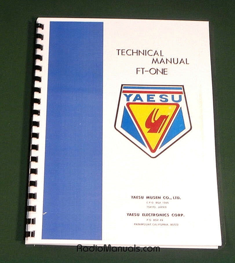 Yaesu FT-ONE Technical Manual - Click Image to Close